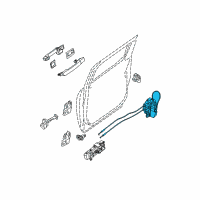 OEM 2010 Nissan Frontier Rear Left Driver Door Lock Actuator Diagram - 82501-ZP60A