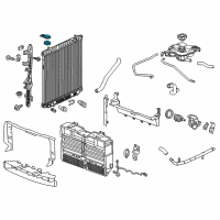 OEM 2022 GMC Canyon Radiator Assembly Upper Bracket Diagram - 22985586