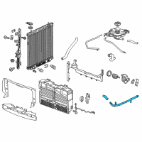 OEM 2022 Chevrolet Colorado Radiator Coolant Inlet Pipe Assembly Diagram - 12659310