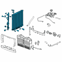 OEM 2016 GMC Canyon Radiator Assembly Diagram - 84671374