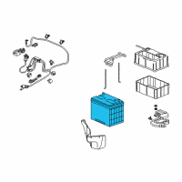 OEM 2010 Honda Accord Crosstour Battery (Gr24F/630Cca) Diagram - 31500-TK8-A2100M