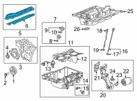 OEM 2017 Cadillac CTS Valve Cover Diagram - 12667117