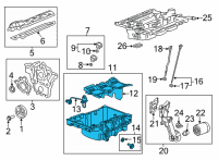 OEM Cadillac CT4 Oil Pan Diagram - 12693239