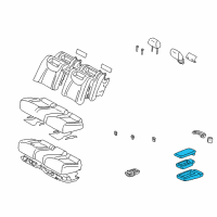 OEM 2002 Lexus LS430 Rear Seat Armrest Assembly, Center Diagram - 72830-50560-A2