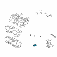 OEM Lexus LS430 Rear Seat Center Armrest Cup Holder Sub-Assembly Diagram - 72806-50020-B0