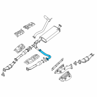 OEM Nissan Pathfinder Exhaust Tube Assembly, Center Diagram - 20030-9BK0A