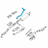 OEM Nissan Pathfinder Exhaust Tube Assembly, Rear Diagram - 20050-EA210