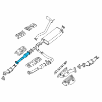 OEM 2005 Nissan Frontier Exhaust Tube Assembly, Front Diagram - 20010-EA200