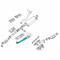 OEM 2010 Nissan Pathfinder Front Exhaust Tube Assembly Diagram - 20020-ZE50B