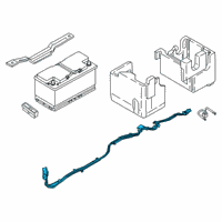 OEM BMW 530e xDrive Battery Cable Diagram - 61-12-6-807-324