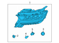 OEM 2022 Kia Sorento Lamp Assembly-Head, LH Diagram - 92101P4000