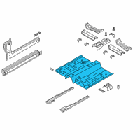 OEM 2021 Ford Escape Floor Pan Diagram - LX6Z7811135D