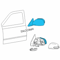 OEM Toyota Tacoma Mirror Assembly Diagram - 87940-04180