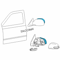 OEM Toyota Tacoma Mirror Glass Diagram - 87908-04180