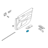 OEM 2020 Kia Forte Power Window Unit Assembly Diagram - 93576M6000