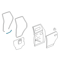 OEM 2014 Chevrolet Captiva Sport Lower Weatherstrip Diagram - 95025613