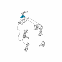 OEM 2002 Toyota Solara Bracket, Engine Mounting Control Diagram - 12313-28040