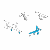 OEM 2006 Chevrolet Impala Carpet Retainer Diagram - 25870055