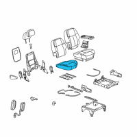 OEM 2005 Buick Terraza Pad Asm, Rear Seat Cushion Diagram - 89043073