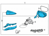 OEM 2022 Lexus LC500 Cover, Outer Mirror Diagram - 8791A-11020-A0