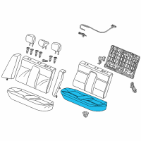 OEM Honda Civic Pad, RR. Seat Cushion Diagram - 82137-TR0-A01