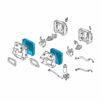 OEM 1992 Acura NSX Condenser, Passenger Side Diagram - 80101-SL0-A02