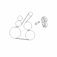 OEM 2010 Nissan Versa Fan & Alternator Belt Diagram - 11720-EL00A