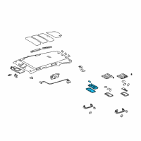 OEM Lexus ES300 Lamp Assembly, Dome Diagram - 81240-33030-A0