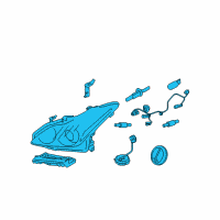 OEM Infiniti Q60 Left Headlight Assembly Diagram - 26060-1NL0B