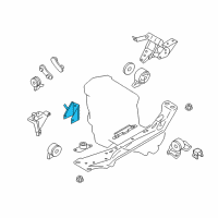 OEM 2001 Nissan Sentra Engine Mounting Bracket Block, Front Diagram - 11274-5M010