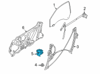 OEM 2021 BMW M440i DRIVE FOR WINDOW LIFTER, FRO Diagram - 61-35-9-854-229