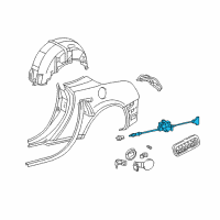 OEM 2008 Lexus SC430 Cable Sub-Assy, Fuel Lid Lock Control Diagram - 77030-24030