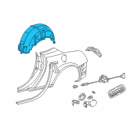 OEM 2007 Lexus SC430 Liner, Rear Wheel House, RH Diagram - 65637-24020