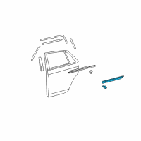 OEM 2009 Toyota Avalon Lower Molding Diagram - 75075-AC010-E1