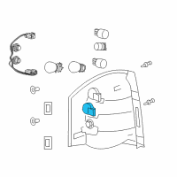 OEM Dodge Caliber Socket-Park And Turn Signal Diagram - 5191193AA
