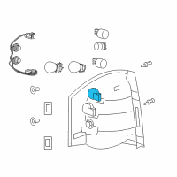OEM Dodge Socket-Stop And Tail Lamp Diagram - 5191192AA