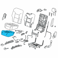 OEM GMC Acadia Seat Cushion Pad Diagram - 84454569