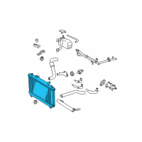 OEM 1998 Toyota Camry Radiator Assembly Diagram - 16410-AZ002