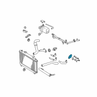 OEM 1995 Toyota Celica Water Outlet Gasket Diagram - 16341-74020