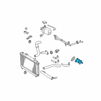 OEM 2000 Toyota Camry Water Outlet Diagram - 16331-74220