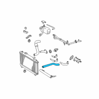 OEM 2000 Toyota Solara Upper Hose Diagram - 16571-03070