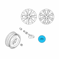 OEM Infiniti I35 "18-inch, 9-spoke Aluminum-alloy Wheel". 18-inch, 9-spoke Aluminum-alloy Wheel 18 Center Cap Diagram - 40343-1VW5A