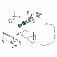 OEM 2006 Pontiac GTO Pulley, A/C Compressor Diagram - 6581307