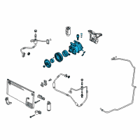 OEM 2006 Pontiac GTO Air Conditioner Compressor Assembly Diagram - 89019077