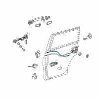 OEM 2017 Lexus GX460 Cable Assembly, Rear Door Diagram - 69770-60080