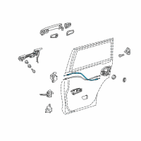 OEM 2010 Lexus GX460 Cable Assembly, Rear Door Diagram - 69770-60080