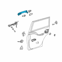 OEM 2015 Lexus GX460 Front Door Outside Handle Assembly Diagram - 69210-60170-C0
