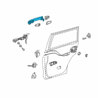 OEM Lexus Front Door Outside Handle Assembly Diagram - 69210-60170-C0