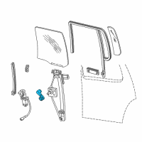 OEM 2001 Ford Explorer Regulator Handle Diagram - F57Z-7823342-A