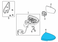 OEM 2021 Nissan Rogue COVER-MIRROR BODY, RH Diagram - 96373-6RR0A